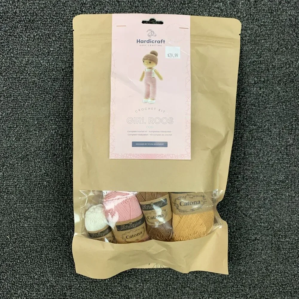 Hardicraft East Crafting Crochet Kit Girl Roos Stuffed Toy Brand New